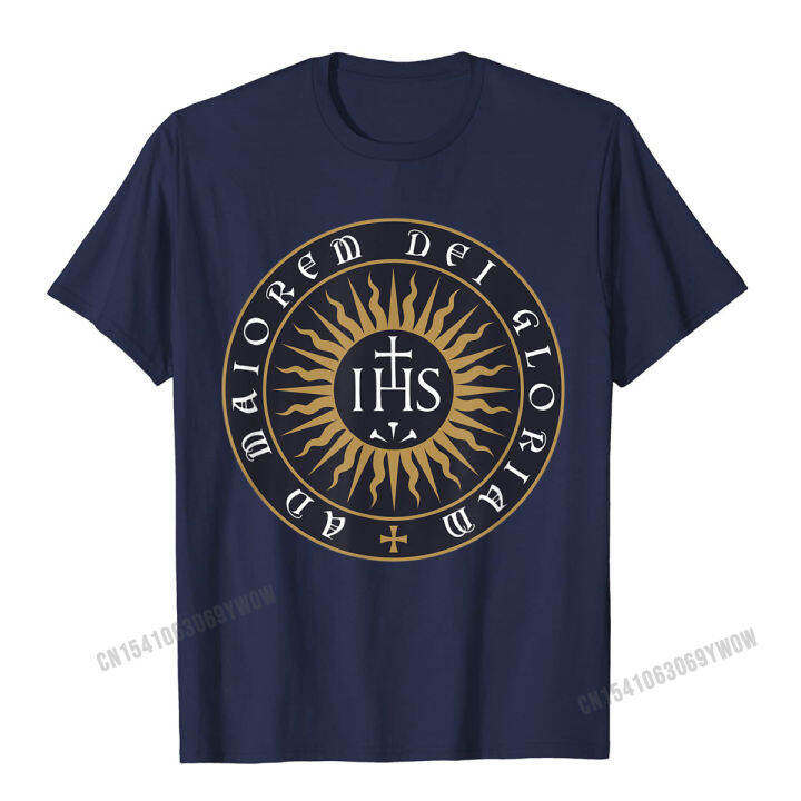 hotignatius-of-loyola-society-of-jesus-คาทอลิกเสื้อยืด-camisas-ผู้ชายตลกประเดิมผ้าฝ้ายชายเสื้อยืดตลกแฟชั่น