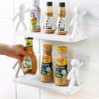 ✴⊕☊ Wall-Mounted Villain Racks Bathroom Free Perforated Wall Racks Kitchen Vinegar Bottles And Seasoning Bottles Storage Rack