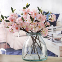 Pink Artificial Cherry Blossom Branch Wedding Hall Photography Flower Arrangement Home Study Garden Twig Cherry Decoration