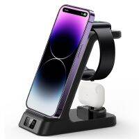 ZZOOI Wireless Charger Station 3 in 1 For iPhone 14/13/12 Pro Max 30W Qi Fast Magnetic Wireless Charger Dock For Apple iWatch 8 7 6