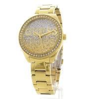 นาฬิกาข้อมือผู้หญิง GUESS Glitter Girl Gold Dial Ladies Watch W0987L2