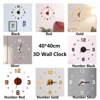 ZZOOI 3D Big Size Geometry Wall Clock Mirror Sticker DIY Brief Living Room Meetting Room Decor Art Mirror Kid Home Decor Modern Design