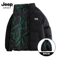 JEEP SPIRIT แจ็กเก็ตสองด้านแฟชั่นแจ็คเก็ตเสื้อผ้ามีแบรนด์ผ้าฝ้ายของผู้ชาย