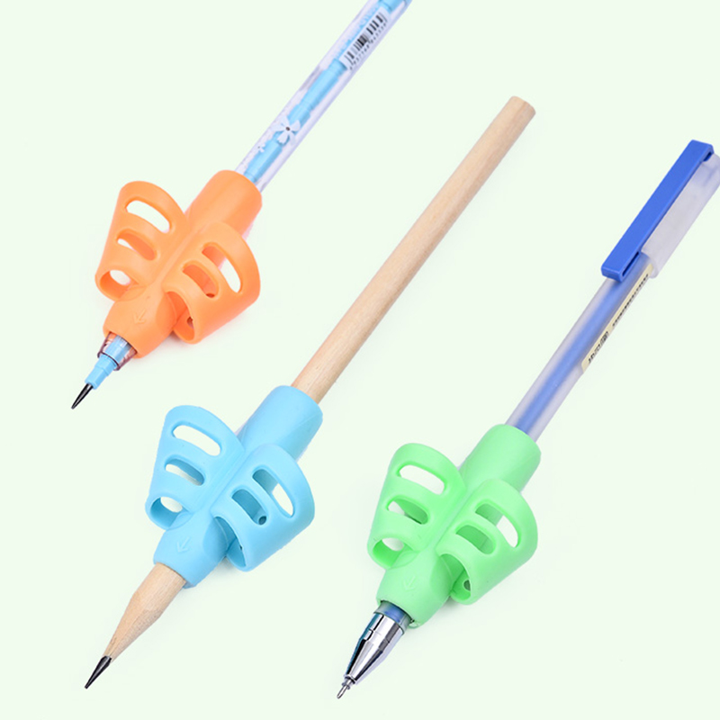 2/3-finger Grip Silicone Kid Baby Pen Pencil Holder Help Learn Writing Tools Hot 