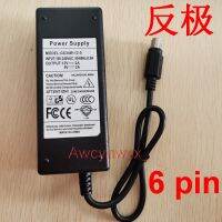 6pin AC 100V-240V เป็น DC 12V / 5V 2A 1.5A สำหรับกล่องใส่ HDD พาวเวอร์ซัพพลายฮาร์ดดิสก์ไดรฟ์อะแดปเตอร์ 6ขา 2000mA ขั้วย้อนกลับ