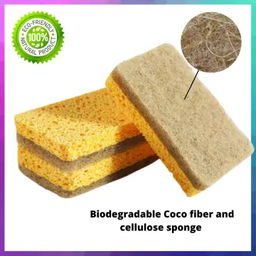 Coir Cellulose Dishwashing Sponge 3pc Set Eco Friendly Coconut