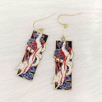 6 pair lot fashion jewelry metal enamel fox earring for women