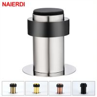 ❄♀ NAIERDI Rubber Door Stopper Stainless Steel Door Protective Pad Wall Protector Anti-collision Door Holder Door Stops Hardware