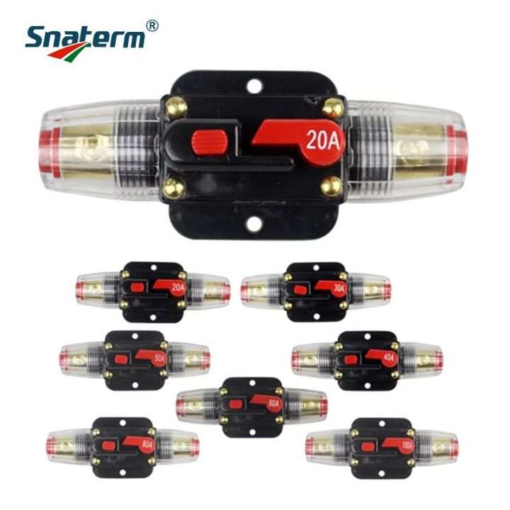 new-product-150-100-50-30-20-40-60-80a-12v-car-truck-audio-modification-stereo-amplifier-circuit-breaker-automatic-reset-fuse-holder-switch