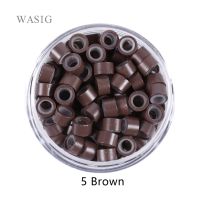 1000pcs/jar 5.0x3.0x3.0mm Micro Silicone Lined Rings/Links/Beads MICRO Ring Link Crimp Beads Hair Extensions tools