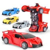 2 In 1 One-Key Deformation รถของเล่นอัตโนมัติเปลี่ยนหุ่นยนต์พลาสติกรุ่นรถ Diecasts Action Figure ของเล่นคลาสสิกสำหรับเด็ก Boy