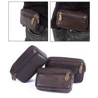 Mobile Phone Pouch Classic Men Belt Bags Texture Vintage Waist Bag Fanny Pack