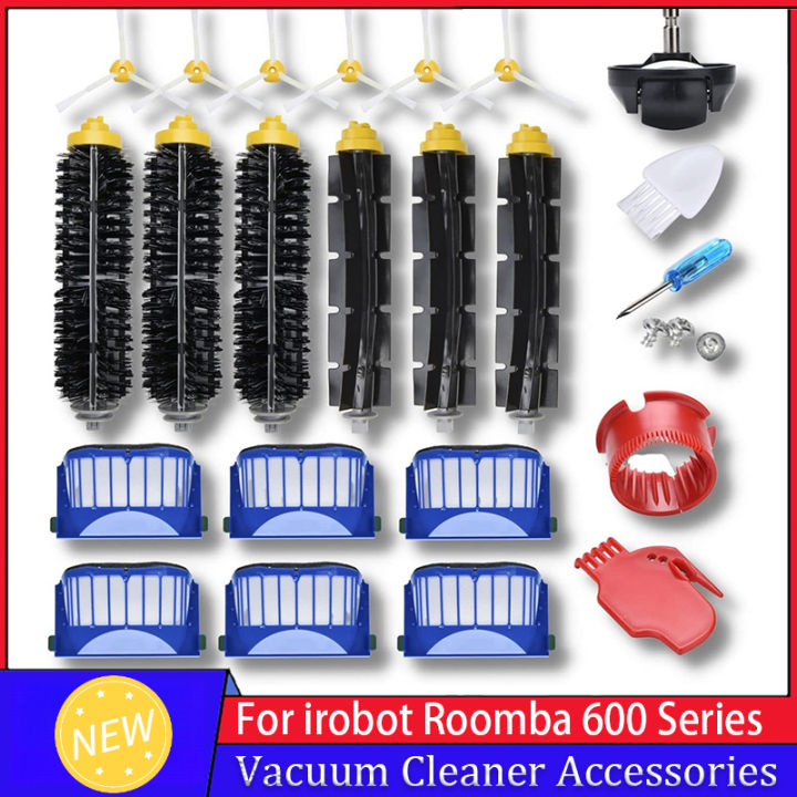 Đối với iRobot Roomba 600 605 606 610 614 698 616 620 660 630 651 650 670  690 680 Robot chân không Bộ lọc HEPA bên chính bộ phận bàn chải