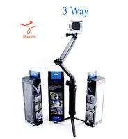 3 Way ไม้เซลฟี่พับได้ ขาตั้ง3ขาในตัว สำหรับโทรศัพท์ และ กล้อง 3 Way Selfie Monopod GoPro Hero 11/10/9/8/8/7/6/5/4/3+/3 SJCam YI