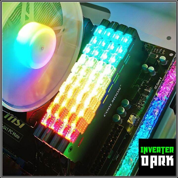 รุ่นใหม่-rgb-ซิ้งแรม-ซิ้งram-ฮีตซิ้ง-heatsink-สำหรับแต่ง-ram-สายต่อแบบ-3pin-5v-argb-เหมาะสำหรับใช้กับกล่องคอนโทรล