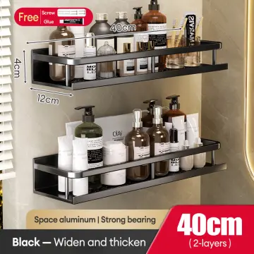Bathroom Accessories Aluminum White Black Bathroom Shelves Kitchen