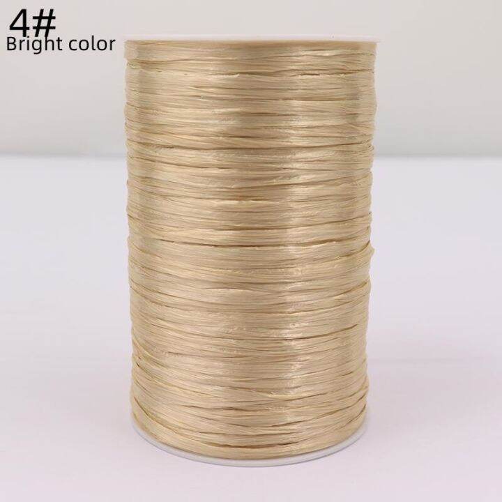 ถุงผ้า-raffia-lafite-สำหรับฤดูร้อน-หมวกโครเชท์-diy-91เมตรเส้นด้ายจากหญ้าเส้นใยต้นปาล์มสำหรับถักของตกแต่งบ้าน