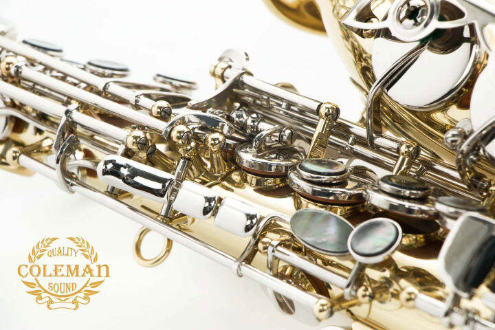 แซกโซโฟน-saxophone-curved-soprano-coleman-cl-333s-clear-lacquered-nickel-keys