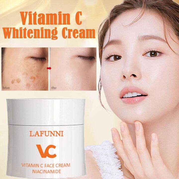 Lafunni Vitamin C Whitening Freckle Cream Instant Remove Face Melasma Dark Spot Melanin