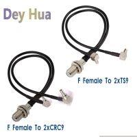 F female to 2 x CRC9 male TS9 male right angle Y-shaped 3G/4G antenna extension cable TS9 F female splitter combiner RG174 RG316