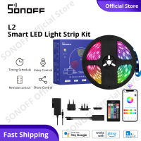 SONOFF L2 WiFi แถบไฟ LED สมาร์ทกันน้ำ 5050 ไฟแถบ RGB ชุด eWeLink APP รีโมทคอนโทรล, ไฟหลังทีวีตกแต่งบ้านไฟวันหยุด, เต้นรำกับเพลง