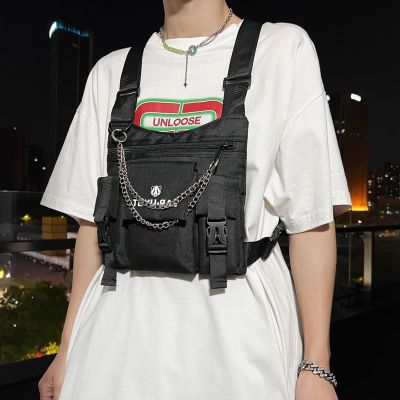 Summer Lady Tactical Chest Bag Fashion Chain Bullet Hip Hop Vest Streetwear Bags Functional Waist Packs Unisex New Chest Rig Bag Running Belt