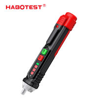 HABOTEST เครื่องทดสอบแรงดันไฟฟ้า HT90เครื่องทดสอบแรงดันไฟฟ้าแบบไม่สัมผัสพร้อมช่วงคู่ AC 12V-1000V48V-1000V เครื่องทดสอบไฟฟ้า