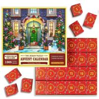 Christmas Puzzle Countdown Calendar Christmas Countdown Puzzles Gift Portable 24 Advent Calendar Puzzle Boxes for Kids Children Boys Girls robust