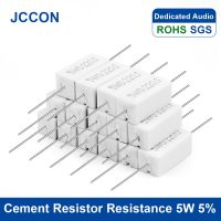 10Pcs Cement Resistor Power Resistance 5W 5% 0.1~10K 0.1R 0.5R 1R 10R 100R 0.22 0.33 0.5 1 2 5 8 10 15 20 25 30 100 1K 10K ohm