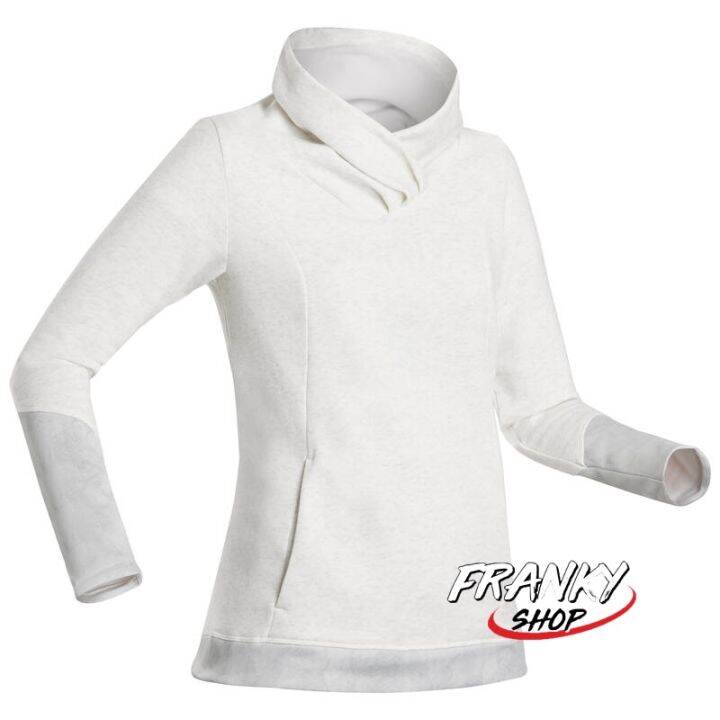 พร้อมส่ง-เสื้อคลุมสวมศีรษะผู้หญิงใส่เดินป่าธรรมชาติ-womens-hiking-sweatshirt-nh500