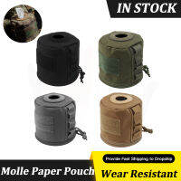 Molle ม้วนถุงเก็บกระดาษยุทธวิธีทหารเนื้อเยื่อกรณีม้วนกระดาษชำระการจัดเก็บข้อมูลผู้ถือแบบพกพาเนื้อเยื่อปกออแกไนเซอร์