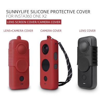 Sunnylife Silicone Protective Cover Lens Screen Protector Scratchproof Camera Case Accessories for Insta360 ONE X2