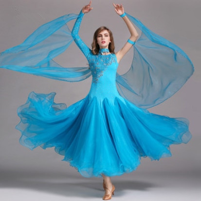 NEW Standard Waltz Tango Smooth Latin Ballroom Competition Dance Dress 