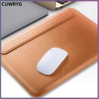 CUWRYG 11 13 15 inch มืออาชีพ กันกระแทก ผ้าคลุม เคสแบบตั้ง แขน Ultrabook หนัง PU กระเป๋าแล็ปท็อป