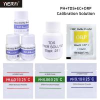 PH &amp; ORP Calition Powder Buffer Powder 25Ml 84uscm 1413uscm 12.88 Mscm 35PPT 1382 TDS Calition Solution สำหรับ EC TDS Tester