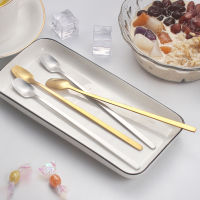 【2023】4PCS new Long Handle Stainless Steel Dinnerware Set Spoon Tea Spoon Dessert Coffee Ice Cream Spoons Kitchen Accessories Bar Tool 【hot】