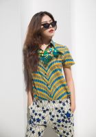 WINAWA TERIBA SHIRT - African Shirt Collar เสื้อเชิ้ตผู้หญิง เสื้อเชิ้ตแขนสั้น เสื้อลายแอฟริกัน เสื้อคอปกเชิ้ต เสื้อเชิ้ตเข้ารูป เสื้อ แฟชั่น ผ้าฝ้าย