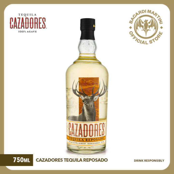 CAZADORES Tequila Reposado 750ml, 40 ABV 100 Agave Tequila made