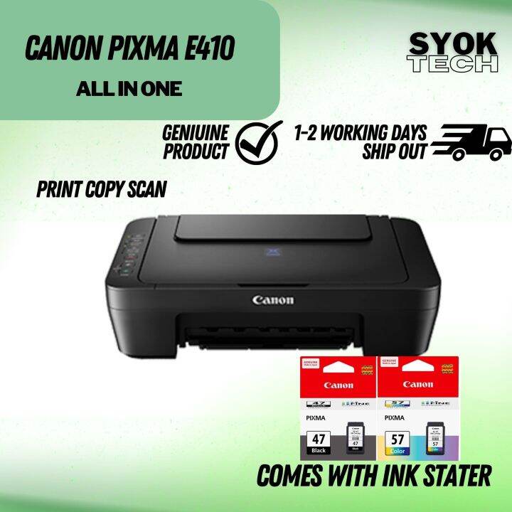 CANON PIXMA E410 ALL IN ONE PIXMA INK EFFICIENT PRINTER (PRINT, SCAN