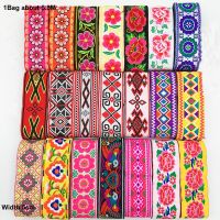 [HOT!] 6.8M/Bag Ethnic Embroidered Jacquard Ribbons Trim Width 5CM Lace Fabric DIY Decoration Handcraft Apparel Sewing Headwear HB190