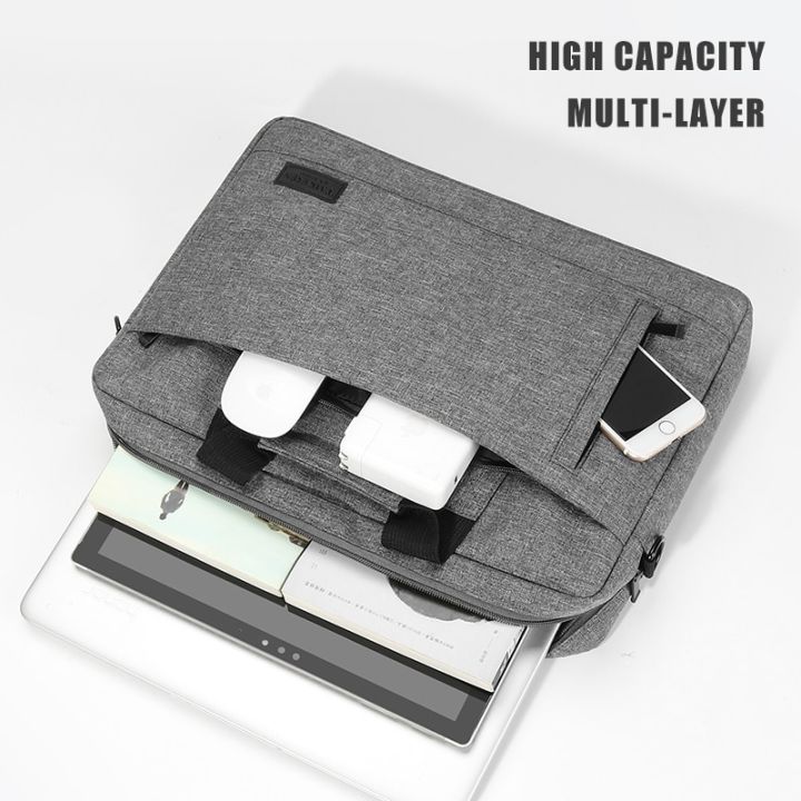 ซองใส่แล็ปท็อปกระเป๋าถือสะพายไหล่กระเป๋าโน๊ตบุ๊คกระเป๋าเอกสารสำหรับ13-14-14-15-15-6-17นิ้ว-macbook-air-pro-hp-huawei-asus-dell