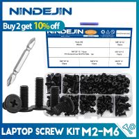 【LZ】 Nindejin M1.6-M6 fina cabeça plana parafuso do portátil conjunto de aço carbono preto ultra fina wafer cabeça phillips máquina porca parafuso variedade