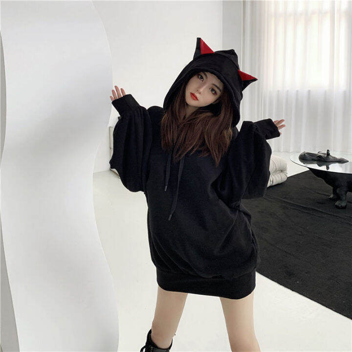 houzhou-cat-ears-hoodie-women-black-kawaii-long-sleeve-autumn-winter-hooded-sweatshirt-gothic-streetwear-loose-casual-clothes