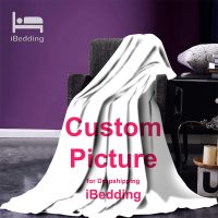 Custom Fleece Throw Blanket Print on Demand Flannel Blankets for Sofa Customized DIY Dropshipping