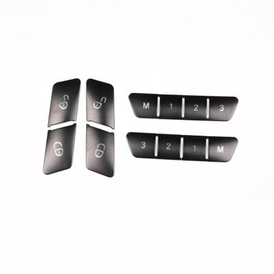 12Pcs Car Door Seat Memory Lock Switch Buttons Stickers Cover Trim for C E Class CLA GLA GLS ML
