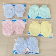 Bộbao tay, bao chân Màu Bo Gấu cho bé sơ sinh - Chất vải cotton 100% mềm