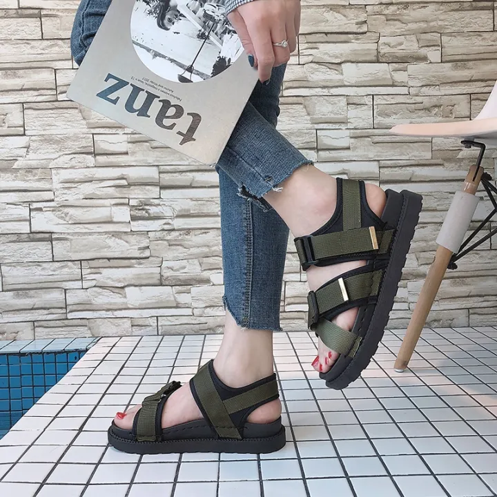 ขายดีที่สุด-ioztt2023-wertzk-sandals-2019-new-summer-flat-with-korean-harajuku-web-celebrity-women-39-s-shoes-roman-beach-f051