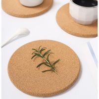 【CC】✎卍✘  1PCS Round vintage cork kitchen heat insulation pad anti-heat dining room bowl cup pan