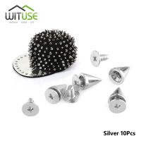 【CW】 Cheap 49 off 10pcs/lot trendy 10mm silvery spots cone screw studs rivet spikes ES2184