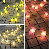ไฟ LED 20ดวง2ม. หลอดไฟประดับแบบสายฟลามิงโกรูปดาวแตงโมโคมไฟ LED สำหรับงานแต่งงานฮาวายงานวันเกิด Hiasan Kamar เด็กๆ
